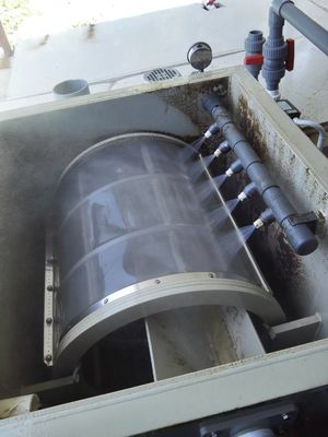 PP Aquaculture Indoor/Outdoor Ras Rotary Drum Filter for Fish Farming/Pond PP Material