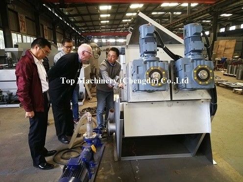 DS Capacity 5-640kgs/h/set Volute Type Dewatering Screw Press for Sewage Sludge Treatment