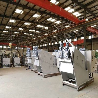 Multi-Plate Screw Press Sludge Dewatering Machine For Oil Water Treatment