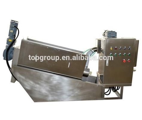 500L/Hour Water Treatment Sludge Dehydrator Screw Press with Auto Dosing System