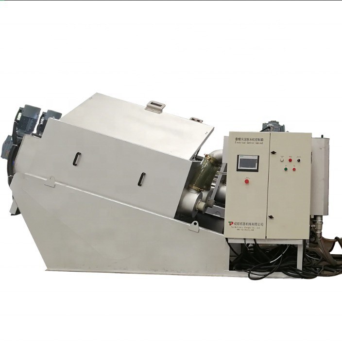 DS Capacity 5-640kgs/h/set Volute Type Dewatering Screw Press for Sewage Sludge Treatment